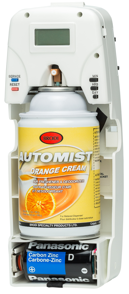 Automist automatic room odor control dispenser