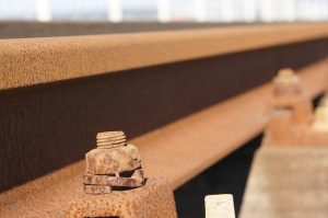 Rust bolts on rail with easy turn with liquid thread loosener