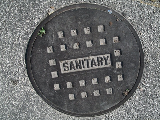 Preventing sewer smell, sanitary sump pit