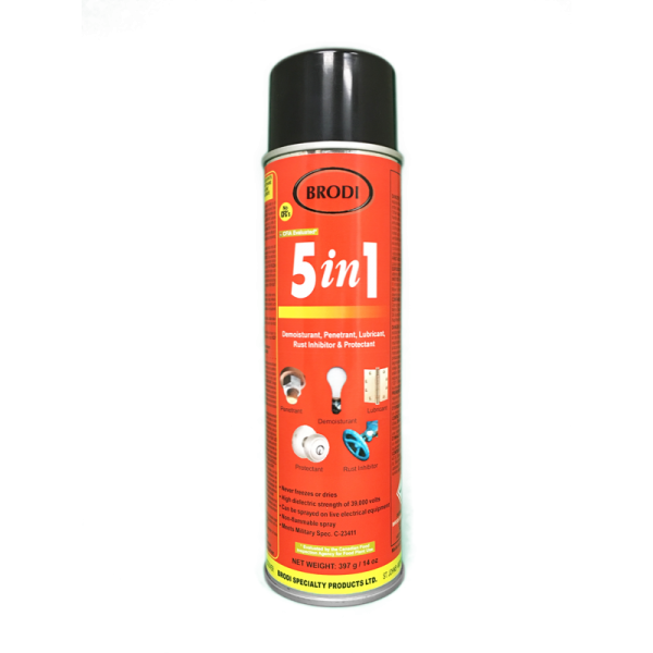 5 in 1, Protect live electrical devices from moisture. Penetrates,  lubricates, prevents rust on metal.