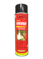 Spray-on anti-sweat insulating coating to prevent condensation buildup on challenging and intricate plumbing installations.