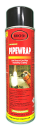 Spray-on anti-sweat insulating coating to prevent condensation buildup on challenging and intricate plumbing installations.