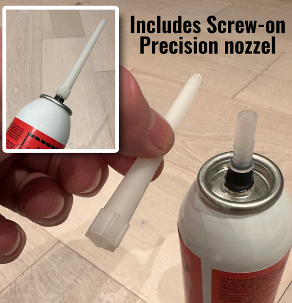 Screw on extension nozzel for RTV silicone