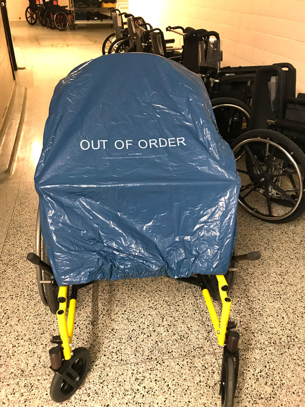 Brodi-Out of Order Bag Urinal Cover for medical equipment